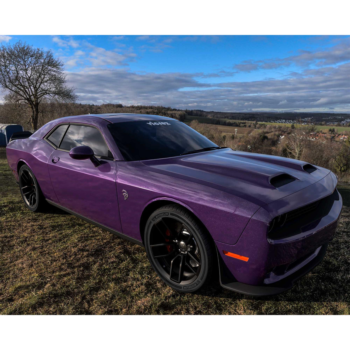 2008+ Dodge Challenger Redeye Style Hood - Primer Black