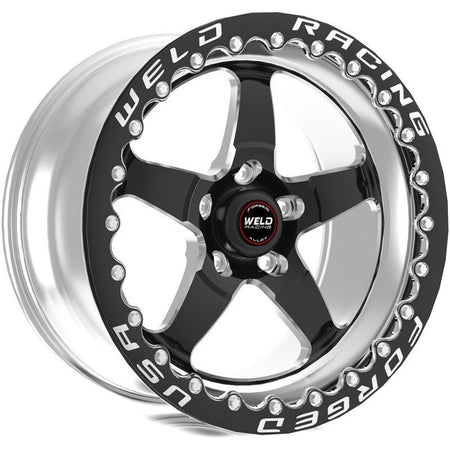 Weld S71 15x10 / 5X115 Conical Lug 6.5BS Black 3.18 ID Medium Pad SBL MT Black - NP Motorsports