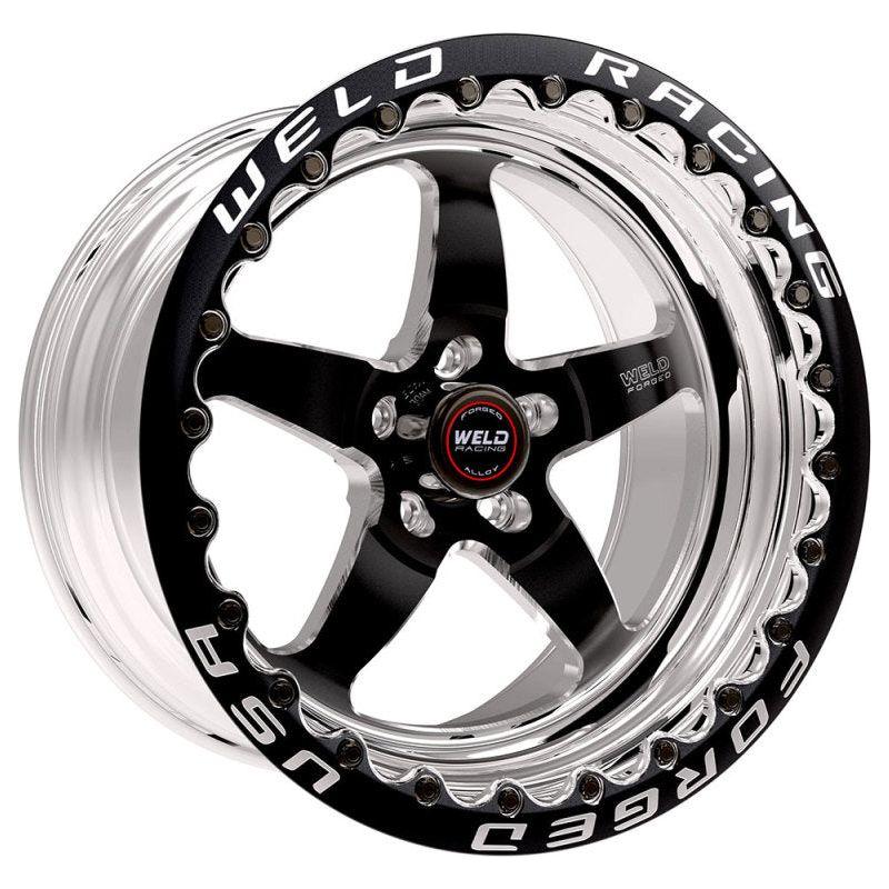 Weld S71 17x10 / 5x115mm BP / 6.7in. BS Black Wheel (High Pad) - Black Single Beadlock MT - NP Motorsports