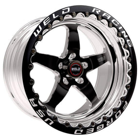 Weld S71 17x10 / 5x120mm BP / 7.2in. BS Black Wheel (High Pad) - Black Single Beadlock MT - NP Motorsports