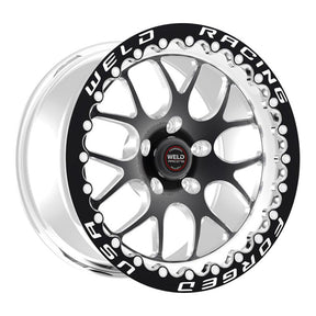 Weld S77 17x10 / 5x120mm BP / 7.2in. BS Black Wheel (High Pad) - Black Single Beadlock MT - NP Motorsports