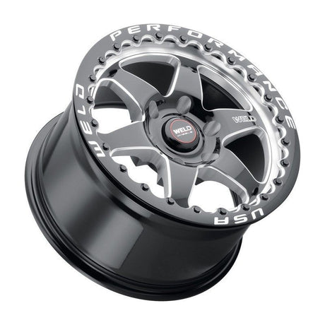 Weld S909 20x10 Ventura 6 Beadlock 6x135 ET38 BS7.00 Gloss BLK MIL DIA 87.1 - NP Motorsports