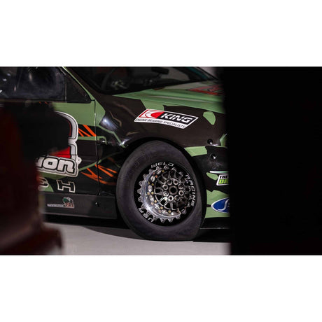 Weld Tuner Import 15x7 / 4x100mm BP / 5in. BS Black CTR Black Single Beadlock MT - NP Motorsports