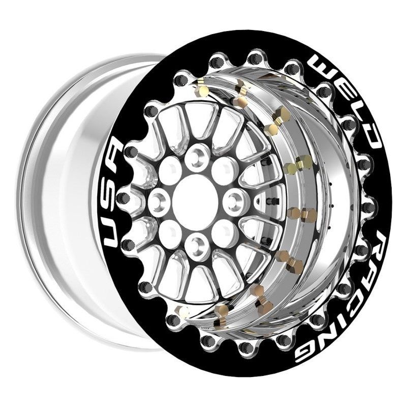 Weld Tuner Import Drag 13x10 / 4x100mm BP / 4.5in. BS Black Wheel CTR - Double Beadlock M/T Blk - NP Motorsports